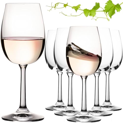 PLATINUX Juego de 6 copas de vino blanco de 250 ml, aptas para lavavajillas