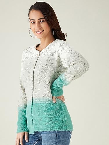 Image of Modeve Floral Print Round Neck Casual Women Sweater||Winterwear||