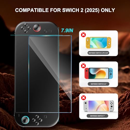Protector para Nintendo Switch 2 antiarañazos que soluciona las burbujas al instalar 7