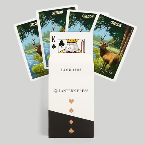 Baraja lantern press oregon elk 52 cartas póker miniatura 6