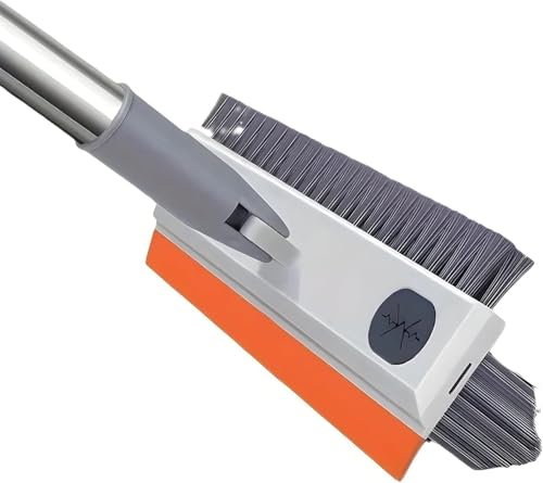 Image of SURAIELEC 3-in-1 Bathroom Cleaning Brush with Wiper - Long Handle 180 Rotate Toilet Brush, Tiles Cleaning, Floor Scrub for Kitchen and Bathroom Accessories