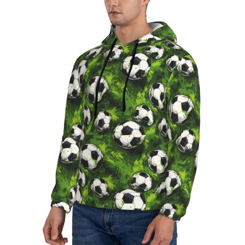 Hoodies For Men - Green Grass Football Print Long Sleeve Casual Men'S Hoodies & Sweatshirts Pullover With Pocket3