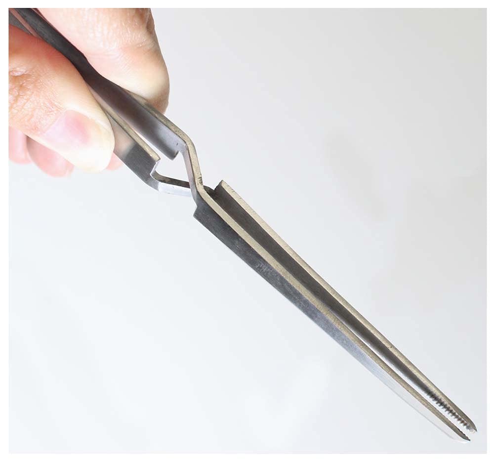 6-Piece Stainless Steel Jewelry Making Tweezer Set - All Purpose Craft Tweezers With Case