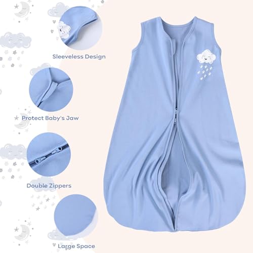 Image of Yoofoss Baby Sleep Sack 24-36 Months Wearable Blanket for Babies 100% Organic Cotton 2-Way Zipper TOG 0.5 Toddler Sleeping Sack 3 Pack, Sleep Sacks