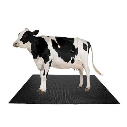 Image of HarvestEase Black Pure EVA Rubber Mat, Bige Size 8 by 5 feet, 30 mm Thick: for Cows, Bufflelos, Horses, Bulls