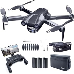 CHUBORY X10 PRO GPS-Drohne mit Kamera für Erwachsene 4K UHD, 90 Minuten Flugzeit, 1000 Meter Steuerreichweite, automatische Rückkehr, Folge-Modus, bürstenloser Motor, 5G RC-Quadcopter für Anfänger