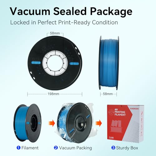Image of Kingroon PLA Filament 1.75mm 3D Printer Filament Blue Pla Filament 1kg Filament Dimensional Accuracy + /- 0.02mm, Fit Most FDM Printer,Light Blue