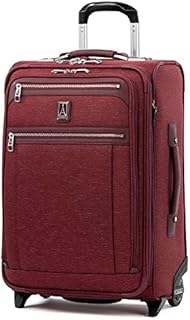 Travelpro Luggage Platinum Elite 22" Carry-on Expandable Rollaboard w/USB Port, Bordeaux