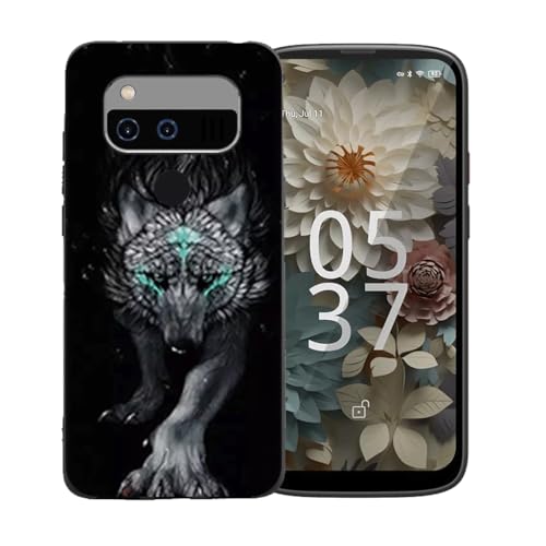 LCEHTOGYE �K�p Unihertz jelly 3�p�P�[�X�A�K�p Unihertz jelly 3 (5,05")�ƌ݊����̂��钴���^�u���b�N�\�t�gTPU�V���R���Q���P�[�X�ی�J�o�[ - LLM22