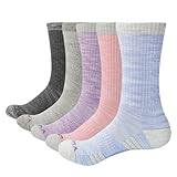 YUEDGE Women's Socks Moisture Wikcing Cushioned Crew Socks Gym Golf Tennis Athletic Socks Work...