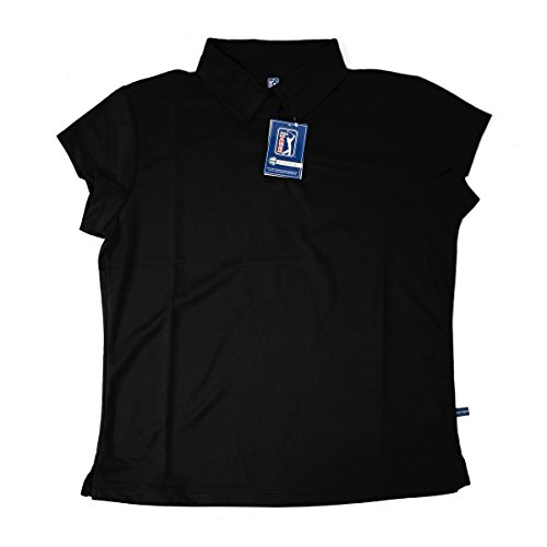 Hireko Damen PGA Tour Polo Shirt Solid, schwarz, Small Cover