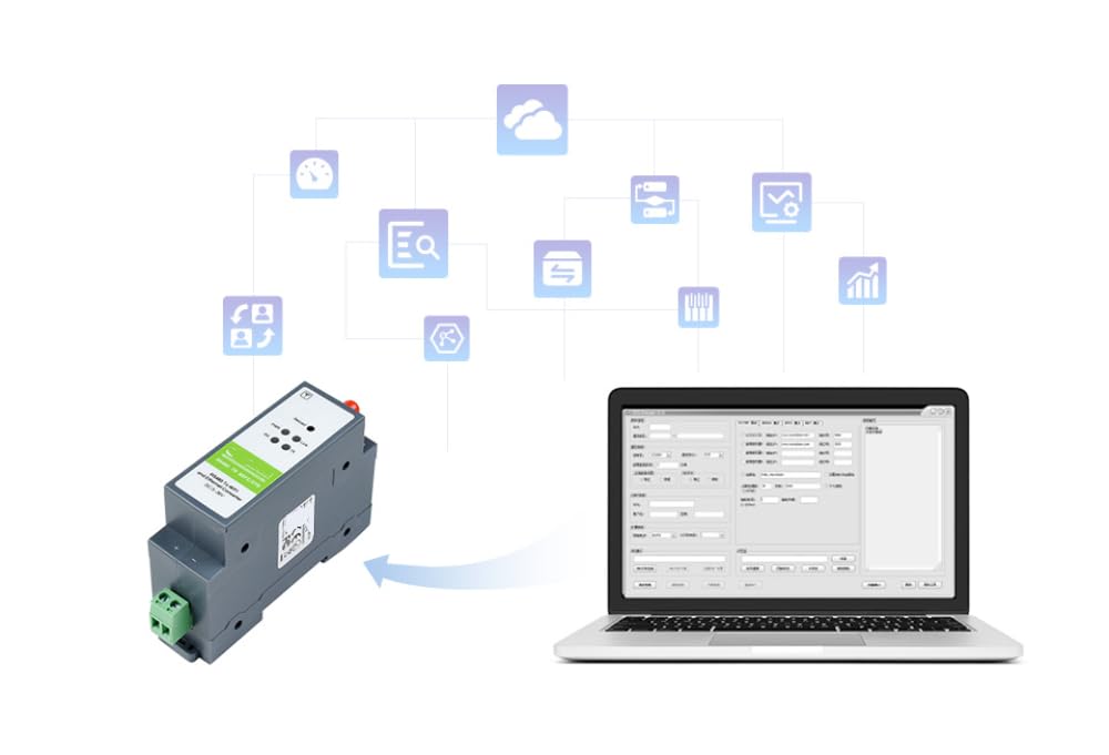Módulo Convertidor Ethernet RS485 a WiFi, Servidor Serial De Montaje En Riel, Dispositivo De Comunicación De Adquisición De Datos IoT, TCP, UDP, DHCP, DNS, HTTP