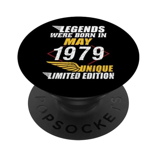 Cumpleaños Mayo 1979 Edición Limitada Regalo Legend May PopSockets PopGrip Intercambiable