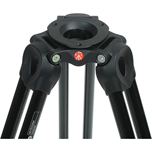 Image of Manfrotto MVK502AM-1 Professional Fluid Video System Aluminum Tripod with Telescop Twin Leg (Black)