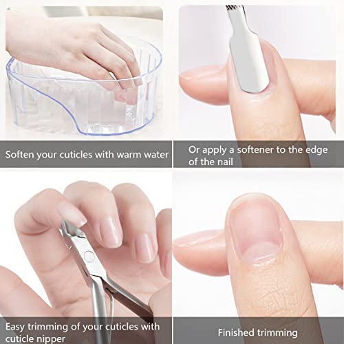 Japior 6-CN 8 Packs Cuticle Nippers Stainless Steel Cuticle Trimmer Cutter Pointed Blade Nail Cuticle Dead Skin Clipper Manicure Tool thumb #2
