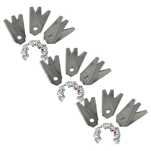 vhbw 27x Ersatz-Messer kompatibel mit Bosch Indego S+ 400, XS 300, S+ 500, S 500 Rasenmäher - Ersatzklinge Silber, Stahl