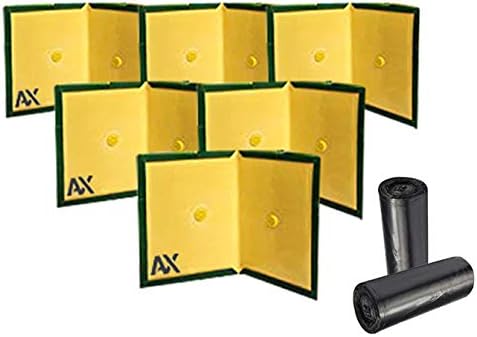 [2019 Updated] Premium Glue Trap Bundle 6-Pack - Clean Up Bags 15-Pack - Best Durable Effective Sanitary Sensitive Adhesive Bait Mousetrap | Safe Strong Reusable, Rodent, Rat, Mice ,Protects Pet