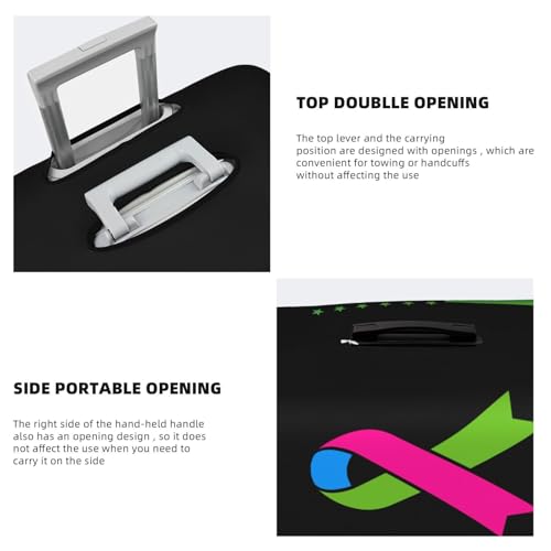 Travel Luggage Cover Vintage Rare Disease Awareness Fashion Washable Baggage Suitcase Protector Fit For Luggage Medium4