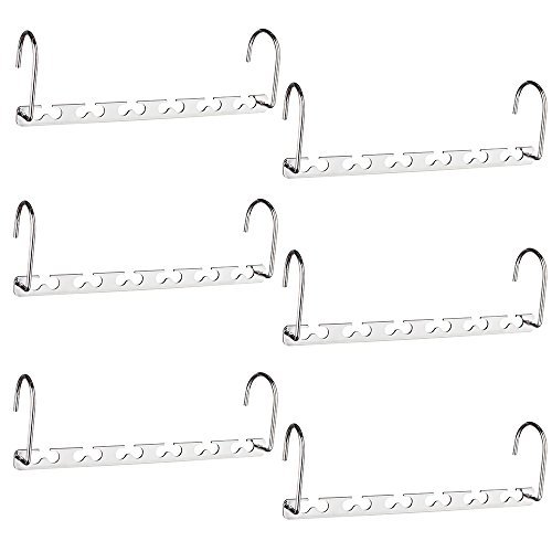 HOUSE DAY Space Saving Hangers for Clothes 6 Pack, Heavy Duty Hanger Organizer | 30 Lbs Capacity |, Metal Magic Hanger, Sturdy Multi Hangers, Closet Space Saver Closet Organizers and Storage
