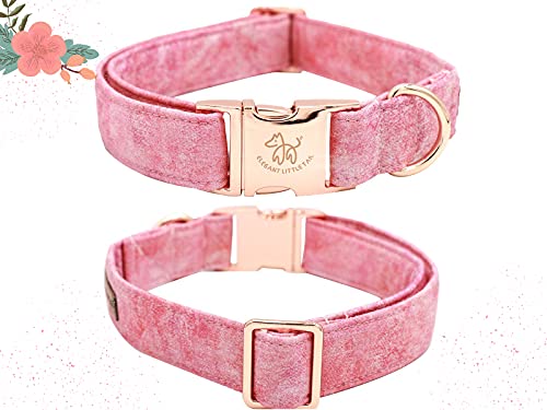 Image of Elegant little tail Pink Colorful Dog Collar, Comfortable Dog Collar with Bow Adjustable Soft Bow tie Dog Collars for Small Dogs