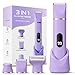 Lady Shavers for Women 3-in-1, Tiovara Painless Electric Razors Shaver IPX7 Waterproof Cordless Body Hair Trimmer Pubic Hair Removal with USB Charge Dock for Underarm Leg Arm Body Face Silk Skin