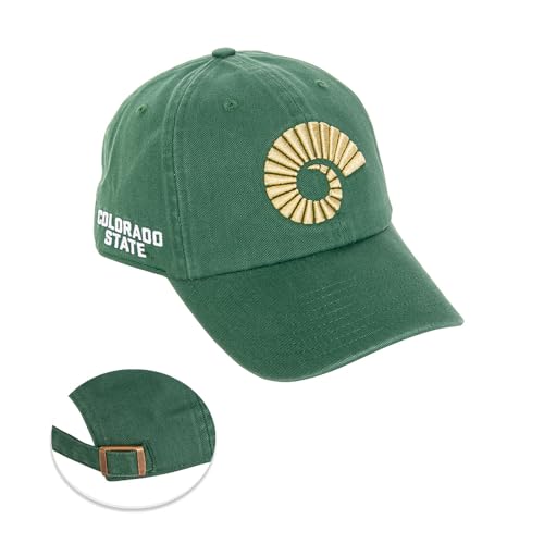 Desert Cactus Colorado State University Baseball Hat Rams CSU Brimmed Embroidered Hats Cap Adjustable Cloth Strap Adult (Style C) Green