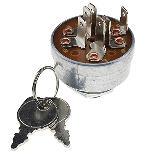 Dvparts Starter Ignition Key Switch W/ 2 Keys 092377Ma 092377 92377 Mu092377 Mu092377Ma 430-161 33-392 97645 For Murray Oregon Briggs & Stratton 5411H 5412H #TOP2