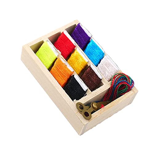 chiwanji Boîte de kit de Couture de Couture de Maison de poupée Miniature, Jouets de modèle de scène de Vie de Meubles de Salon de Chambre à Coucher Cover