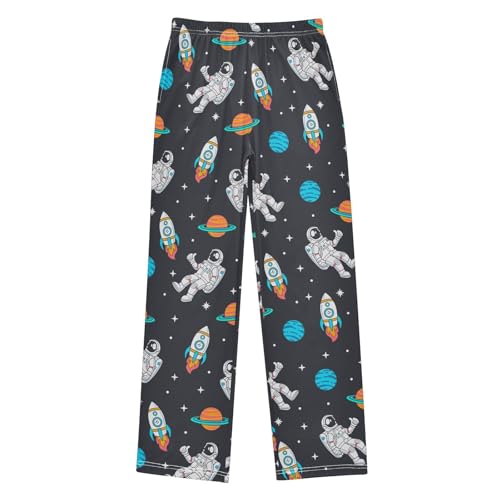 visesunny Boys' Pants Cartoon Space Rocket Planet Star Jogger Pants Elastic Waist Long Bottoms Trousers with Pockets - Main Image