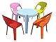 resol Kinder Rita Set 4 Stühle und 1 Tisch, Kunststoff, Polypropylen, Mehrfarbig, 60 x 51 x 78 cm, 5 Stück