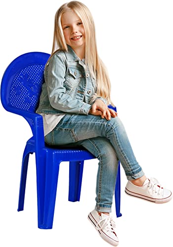 Image of Maharaja Mickey Mouse Plastic Chair for Kids Set of 4 | Strong Durable & Portable Study Chairs | Virgin Material Kids Chairs for 2 to 8 Years | Stackable School Chair (Blue)