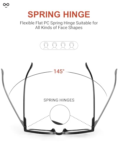 Image of JOLISU 5-Pack Ultra-Light Slim Frames Reading Glasses for Women - Readers for Women, Spring Hinges and Blue Light Protection