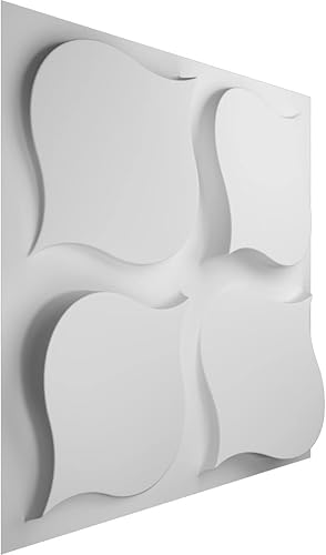 Miniatura 3 de Ekena Millwork WP20X20CVWH-CASE-50 19 5/8 pulgadas de ancho x 19 5/8 pulgadas de alto Clover EnduraWall Decorativo 3D Panel de Pared Cubre 133.73