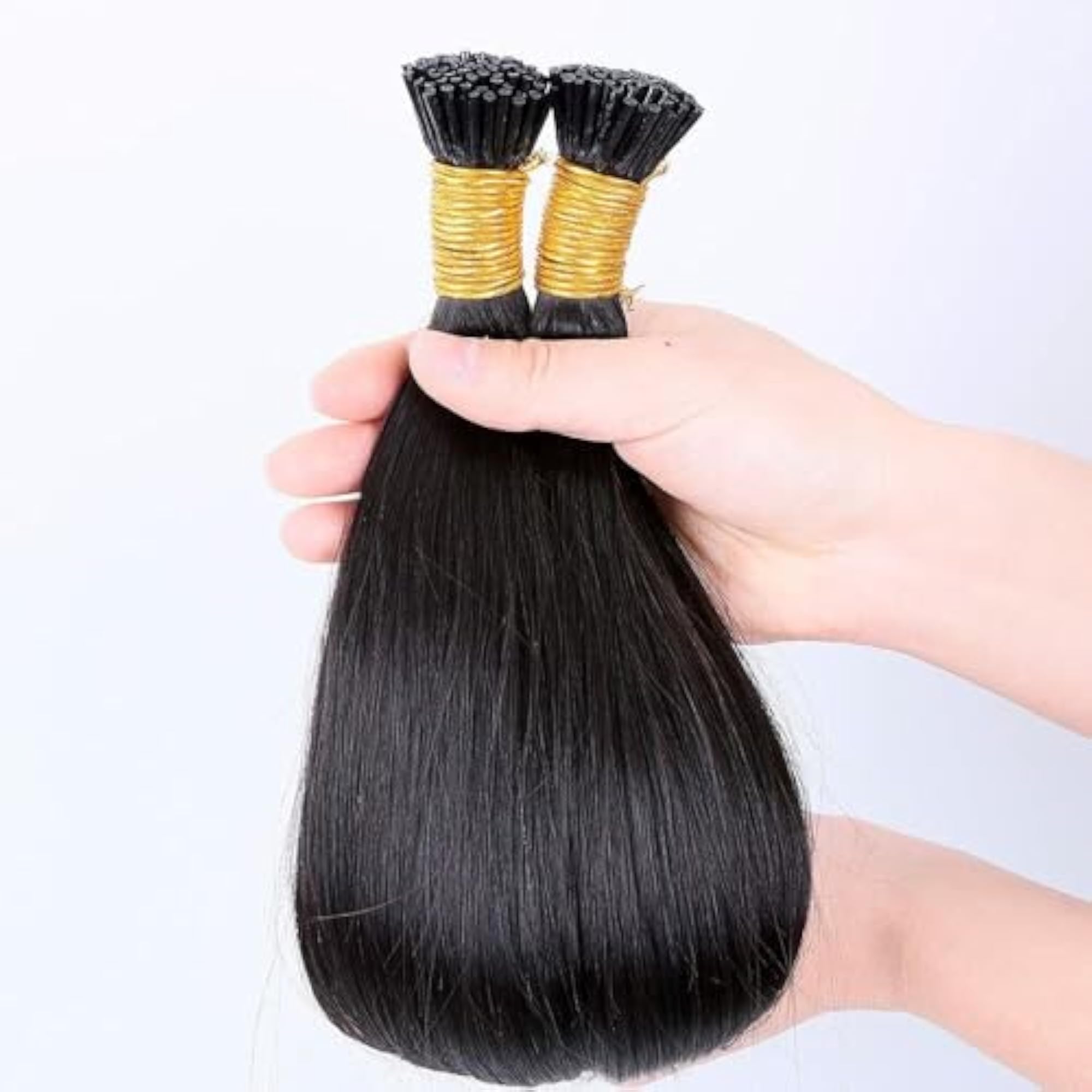 I-Tip Human Hair Extensions Natural Color Cold Fusion 18 inch