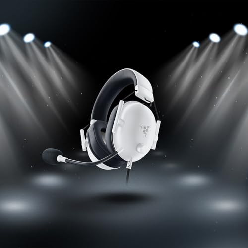 Razer BlackShark V2 X - Casque Gaming Esports Multiplateforme (Haut-parleurs Triforce de 50mm, Annulation Passive du Bruit Avancée, Son 7.1 Surround, Microphone Cardioïde) Blanc