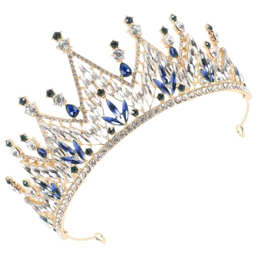Tiara de novia azul para tocado elegante de bodas