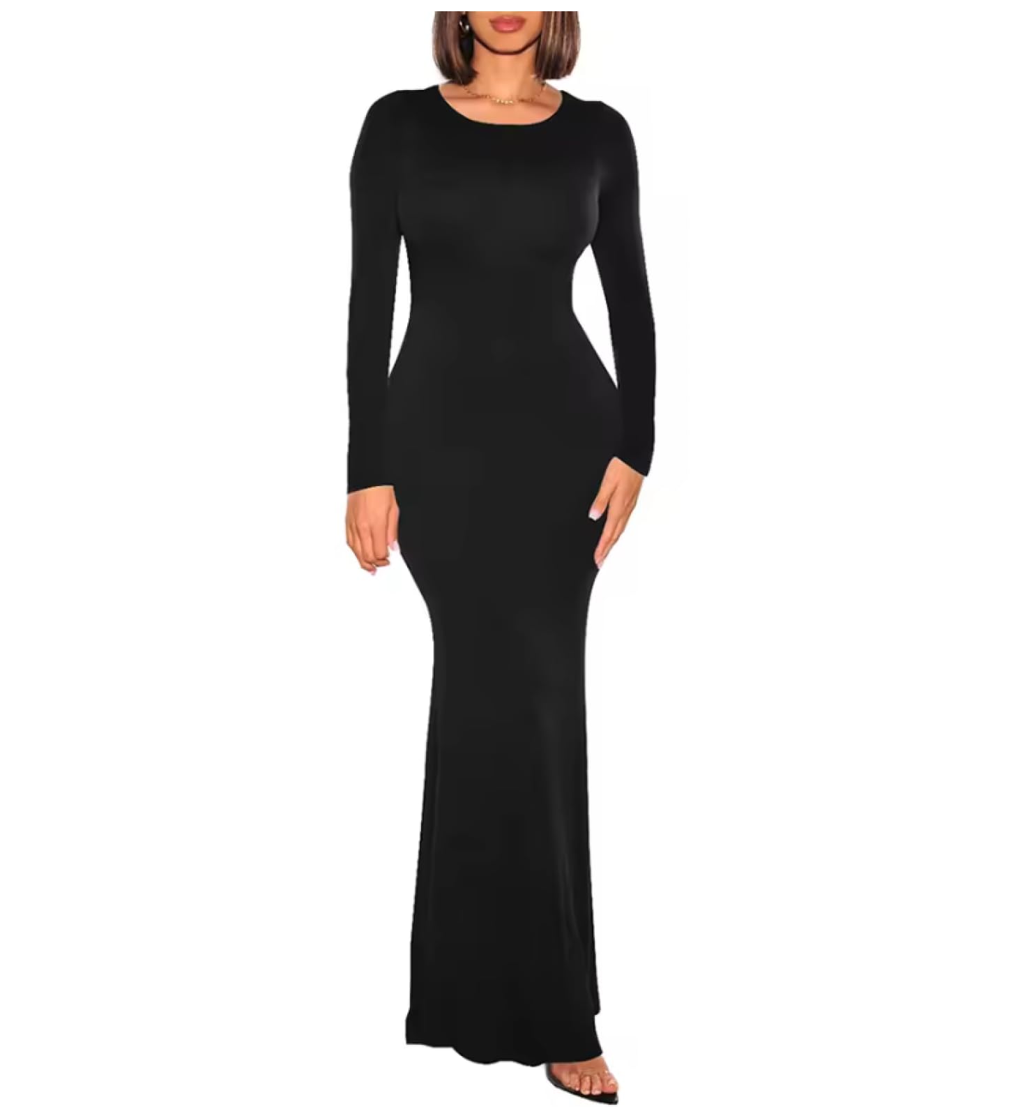 Plus Size Abito Lungo per Delle Donne Partito Nightclub Slim Fit Abiti Da Donna Manica Lunga Vestidos Personalizzabile