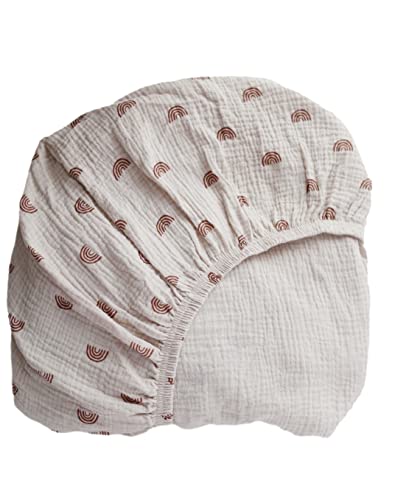 Marlowe & Co Cotton Muslin Crib Sheet, Fitted Crib Sheet For Baby Boy And Girl (Rainbow) #TOP9