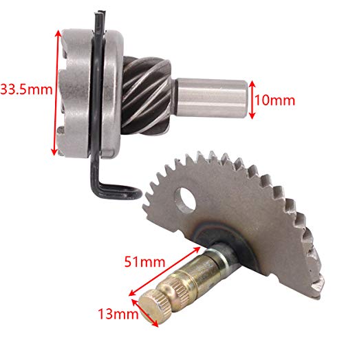 Kickstart Zahnradsatz Aluminium Zwischenradsatz Welle und Antrieb für GY6 50cc 60cc 80cc RS450 139QMB Roller Moped Start Antrieb