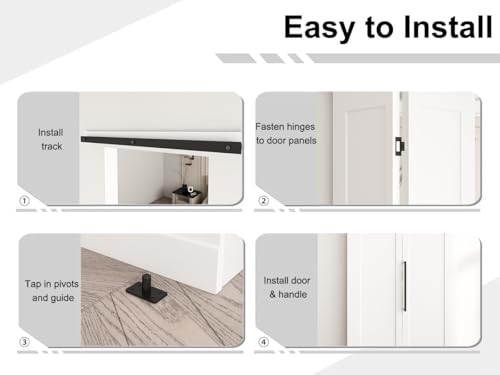 Image of 30 in.x 84 in. Bifold Barn Door, 1 Panel White Primed Door