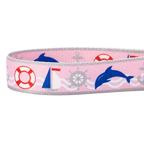 Blueberry Pet Essentials 5 Patterns Smart Chic Bon Voyage Ocean Scenery Dolphin Designer Adjustable Dog Collar, Small, Neck 12"-16" #TOP2