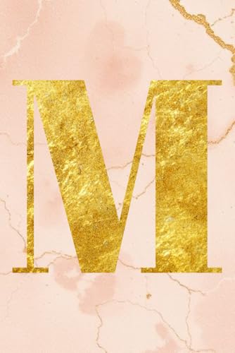 Libreta personalizada con inicial M: Glam initial Notebook M