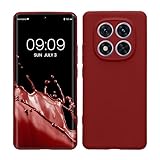 kwmobile Case Compatible with Xiaomi Redmi Note 14 Pro 5G / Poco X7 Case - Protective Slim TPU Phone Cover - Soft Matte Finish - Rhubarb Red