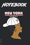 composition notebook, journal notebook: new york is where my hearts at melanin popping 6 in x 9 in x 100 lined and blank pages for notes, to do lists, notepad, journal gift for your beloveds