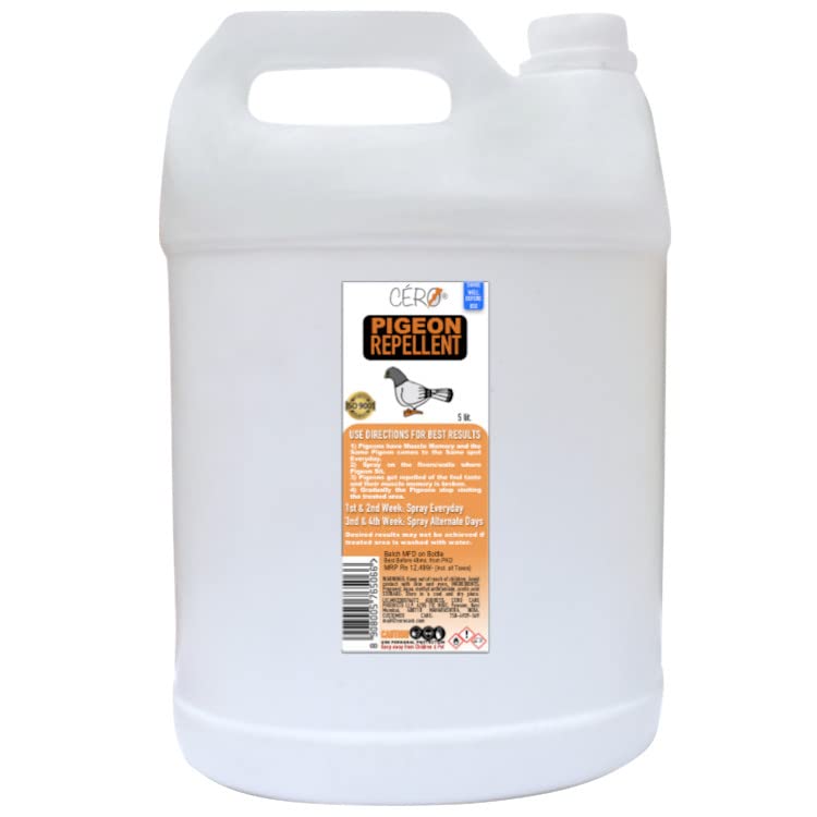 CERO ® New Pigeon Repellent (5 Liter) | Better Than Anti Pigeon Spikes | Get rid of Pigeons from the Roof, Balcony or Yard | Get Rid Of Pigeon Menace (B0BSFF133Y) Amazon Price History, Amazon Price Tracker