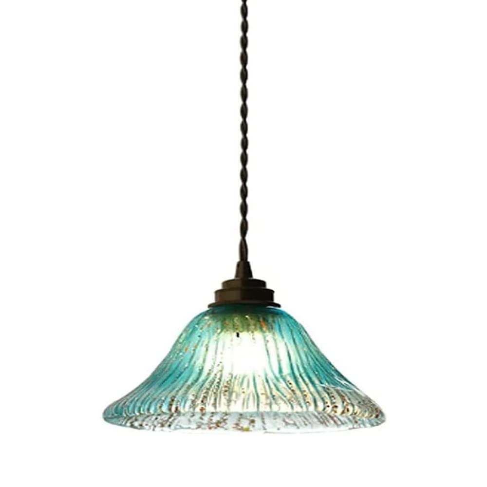Prostota Kolorowa szklana lampa wisząca do lampki nocnej Gradientowa szklana oprawa sufitowa do wyspy kuchennej Lampa wisząca do lampy Foyer 7in (niebieski/zielony) Present