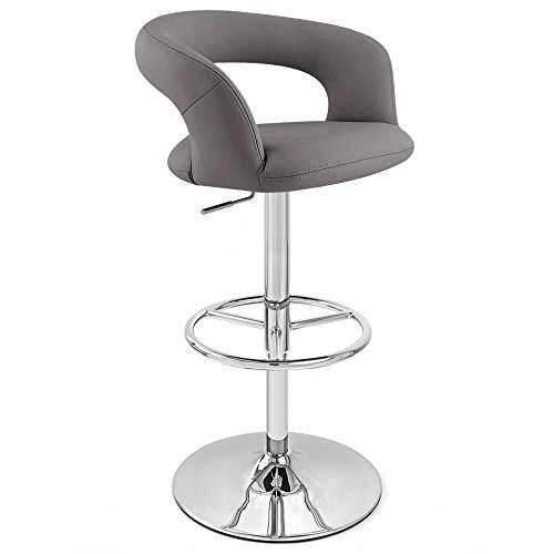 Zuri Furniture Slate Monza Adjustable Height Swivel Armless Bar Stool