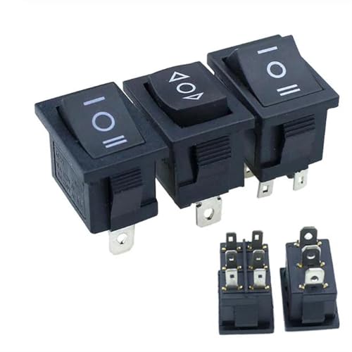 Mini interrupteur KCD1 inverseur 3 positions pour double circuit électrique - 7