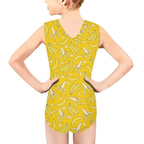Image of Girls Cartoon Pattern One-Piece Swimsuits Sport Racer Swimwear Beach Bathing Suit, Size 5-14