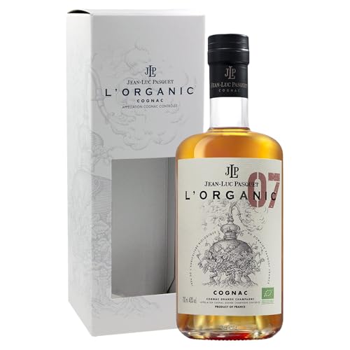 Jean-Luc Pasquet | L’Organic 07 | Cognac | 700 ml | 40% Vol. | Vom führenden Bio-Produzenten | Aus 100% Ugni-Blanc Trauben | Reife Aprikosen, Vanille & Gewürz | 7-8 Jahre gereift